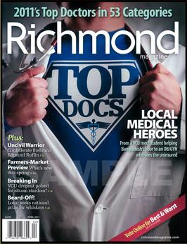 Dr. DePalma has been named by his peer physicians as a “Top Doc” in Richmond magazine in April 2008, 2011, and 2012. 